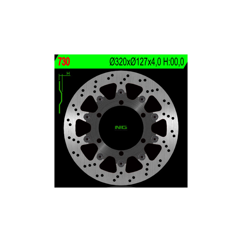 NG TARCZA HAMULCOWA PRZÓD KTM 625/640/690 (320X127X4) (6X6,5MM) NG TARCZA HAMULCOWA PRZÓD KTM 625/640/690 (320X127X4) (6X6,5MM)
