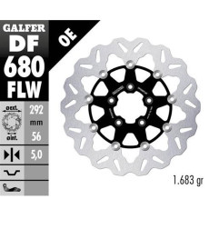 GALFER TARCZA HAMULCOWA PRZÓD HARLEY-DAVIDSON (292X56X5) (WAVE) PŁYWAJĄCA (PATRZ OPIS)
