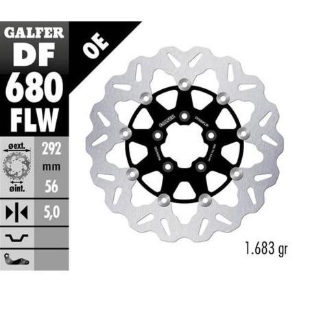 GALFER TARCZA HAMULCOWA PRZÓD HARLEY-DAVIDSON (292X56X5) (WAVE) PŁYWAJĄCA (PATRZ OPIS)