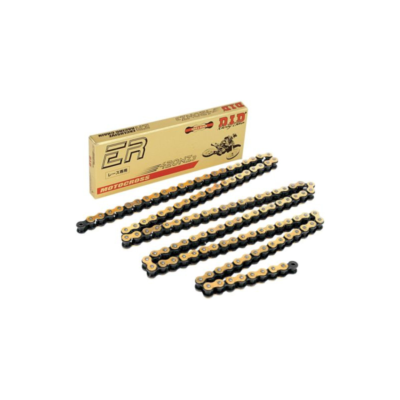 DID ŁAŃCUCH NAPĘDOWY 420NZ3GB-122 (122 OGNIW) BEZ O-RINGÓW ZŁOTY (OTWARTY + ZAPINKA) DID ŁAŃCUCH NAPĘDOWY 420NZ3GB-122 (122 OGNIW) BEZ O-RINGÓW ZŁOTY (OTWARTY + ZAPINKA)