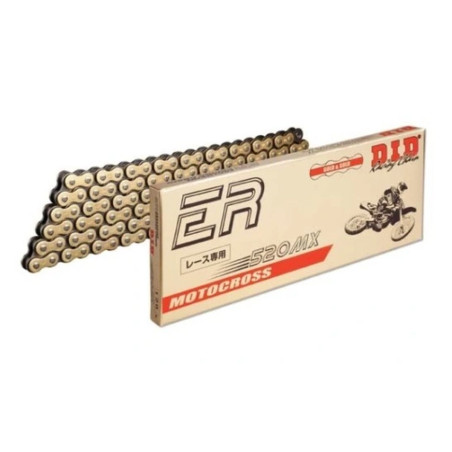 DID ŁAŃCUCH NAPĘDOWY 520MX-110 ZŁOTY (110 OGNIW) CROSS ULTRA BEZ O-RINGÓW (OTWARTY + ZAPINKA)