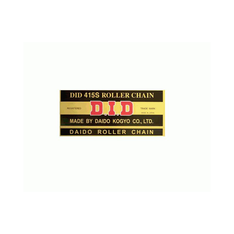 DID ŁAŃCUCH NAPĘDOWY 415S-112 (112-OGNIW) BEZ O-RINGÓW (OTWARTY + ZAPINKA) DID ŁAŃCUCH NAPĘDOWY 415S-112 (112-OGNIW) BEZ O-RINGÓW (OTWARTY + ZAPINKA)