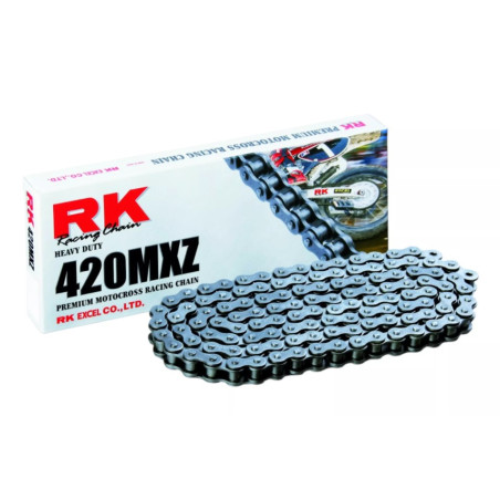 RK ŁAŃCUCH NAPĘDOWY (MOTOCROSS) 420MXZ-140 ZAPINKA (CL) W ZESTAWIE KOLOR STANDARD (POJEMNOŚĆ: DO 150 CCM) (22,2 KN)