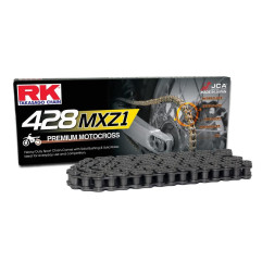RK ŁAŃCUCH NAPĘDOWY (MOTOCROSS) 428MXZ1-136 ZAPINKA (CL) W ZESTAWIE KOLOR STANDARD (POJEMNOŚĆ: DO 150 CCM) (27 KN)