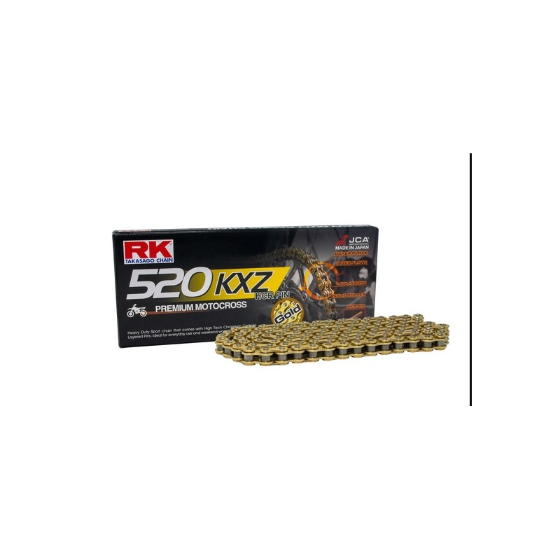 RK ŁAŃCUCH NAPĘDOWY (MOTOCROSS) GB520KXZ-120 ZAPINKA (CL) W ZESTAWIE KOLOR ZŁOTY (POJEMNOŚĆ: DO 450 CCM) (35 KN) RK ŁAŃCUCH NAPĘDOWY (MOTOCROSS) GB520KXZ-120 ZAPINKA (CL) W ZESTAWIE KOLOR ZŁOTY (POJEMNOŚĆ: DO 450 CCM) (35 KN)