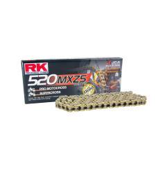 RK ŁAŃCUCH NAPĘDOWY (MOTOCROSS) 520MXZ5-120 ZAPINKA (CL) W ZESTAWIE KOLOR ZŁOTY (POJEMNOŚĆ: DO 500 CCM) (37,8 KN)