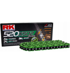 RK ŁAŃCUCH NAPĘDOWY (MOTOCROSS) 520MXZ5-120 ZAPINKA (CL) W ZESTAWIE KOLOR ZIELONY (POJEMNOŚĆ: DO 500 CCM) (37,8 KN)