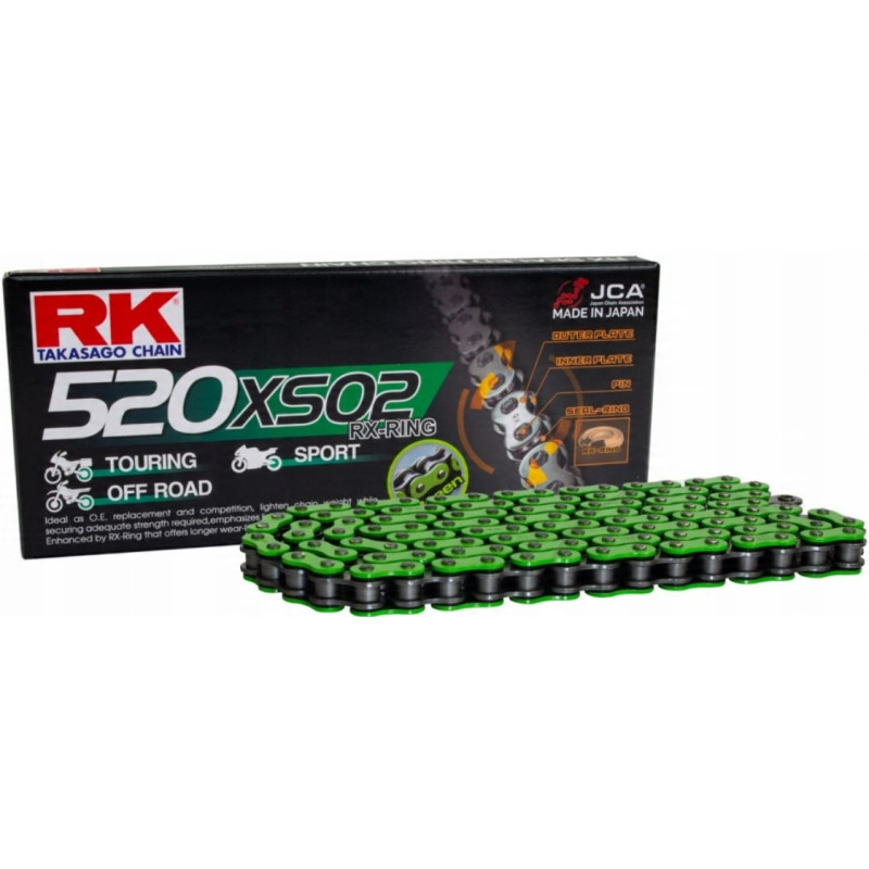 RK ŁAŃCUCH NAPĘDOWY (MOTOCROSS) 520MXZ5-120 ZAPINKA (CL) W ZESTAWIE KOLOR ZIELONY (POJEMNOŚĆ: DO 500 CCM) (37,8 KN) RK ŁAŃCUCH NAPĘDOWY (MOTOCROSS) 520MXZ5-120 ZAPINKA (CL) W ZESTAWIE KOLOR ZIELONY (POJEMNOŚĆ: DO 500 CCM) (37,8 KN)