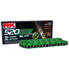 RK ŁAŃCUCH NAPĘDOWY MM520XRE-120(XW-RING) ZAKUWKA (CLF) W ZESTAWIE KOLOR ZIELONY (POJEMNOŚĆ: DO 800 CCM) (36,5 KN)