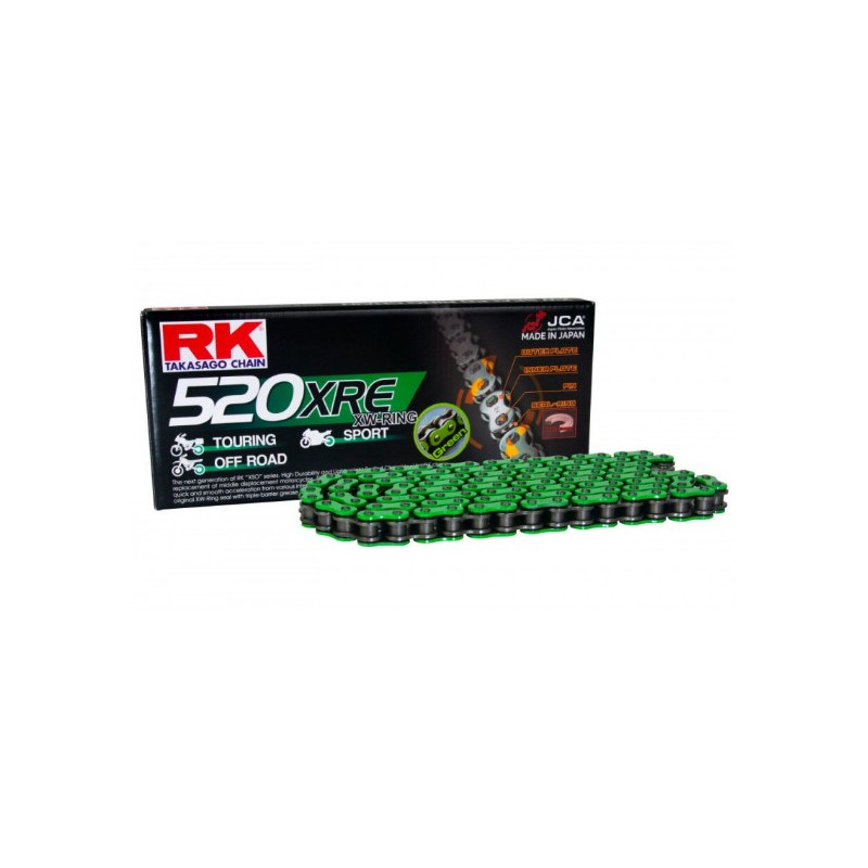 RK ŁAŃCUCH NAPĘDOWY MM520XRE-120(XW-RING) ZAKUWKA (CLF) W ZESTAWIE KOLOR ZIELONY (POJEMNOŚĆ: DO 800 CCM) (36,5 KN) RK ŁAŃCUCH NAPĘDOWY MM520XRE-120(XW-RING) ZAKUWKA (CLF) W ZESTAWIE KOLOR ZIELONY (POJEMNOŚĆ: DO 800 CCM) (36,5 KN)
