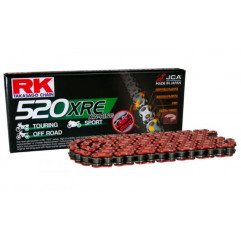 RK ŁAŃCUCH NAPĘDOWY RR520XRE-120 (XW-RING) ZAKUWKA (CLF) W ZESTAWIE KOLOR CZERWONY (POJEMNOŚĆ: DO 800 CCM) (36,5 KN)