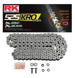 RK ŁAŃCUCH NAPĘDOWY 525KRO-124 (O-RING) ZAKUWKA (CLF) W ZESTAWIE KOLOR STANDARD (POJEMNOŚĆ: DO 800 CCM) (38,3 KN)