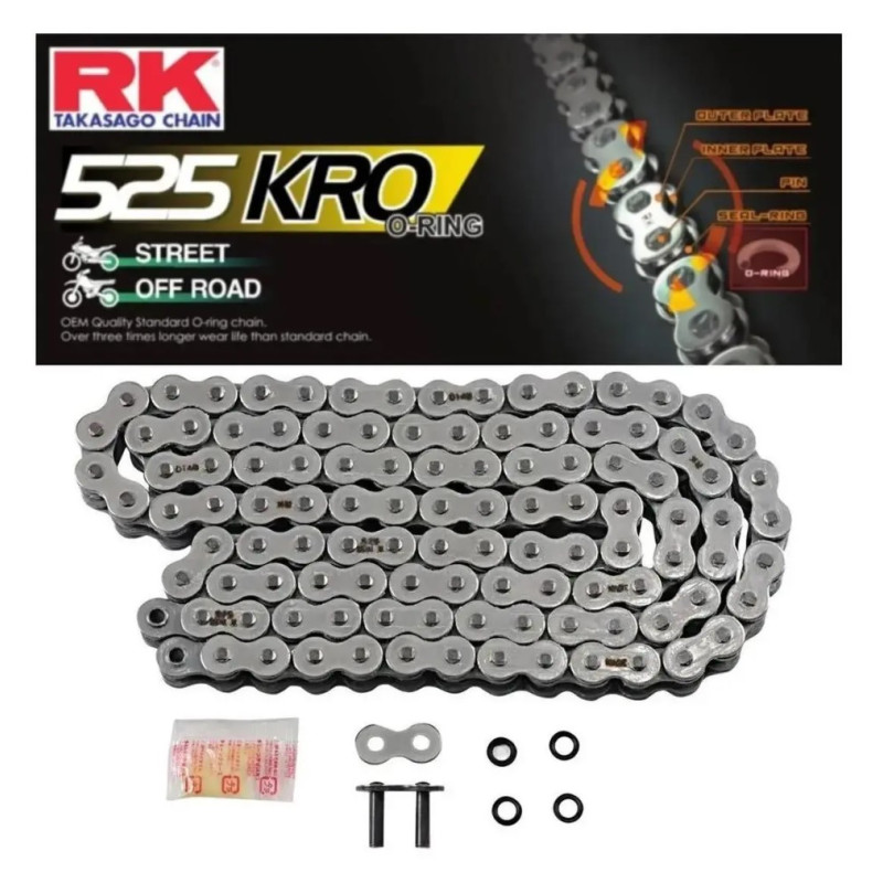 RK ŁAŃCUCH NAPĘDOWY 525KRO-124 (O-RING) ZAKUWKA (CLF) W ZESTAWIE KOLOR STANDARD (POJEMNOŚĆ: DO 800 CCM) (38,3 KN) RK ŁAŃCUCH NAPĘDOWY 525KRO-124 (O-RING) ZAKUWKA (CLF) W ZESTAWIE KOLOR STANDARD (POJEMNOŚĆ: DO 800 CCM) (38,3 KN)