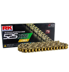 RK ŁAŃCUCH NAPĘDOWY GB525XRE-114 (XW-RING) ZAKUWKA (CLF) W ZESTAWIE KOLOR ZŁOTY (POJEMNOŚĆ: DO 1000 CCM) (42 KN)