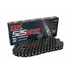 RK ŁAŃCUCH NAPĘDOWY BL525ZXW-120 (XW-RING) ZAKUWKA (CLF) W ZESTAWIE KOLOR CZARNY (POJEMNOŚĆ: DO 1200 CCM) (42 KN)
