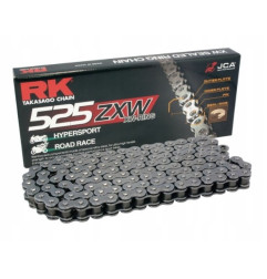 RK ŁAŃCUCH NAPĘDOWY 525ZXW-128 (XW-RING) ZAKUWKA (CLF) W ZESTAWIE KOLOR STANDARD (POJEMNOŚĆ: DO 1300 CCM) (46,4 KN)