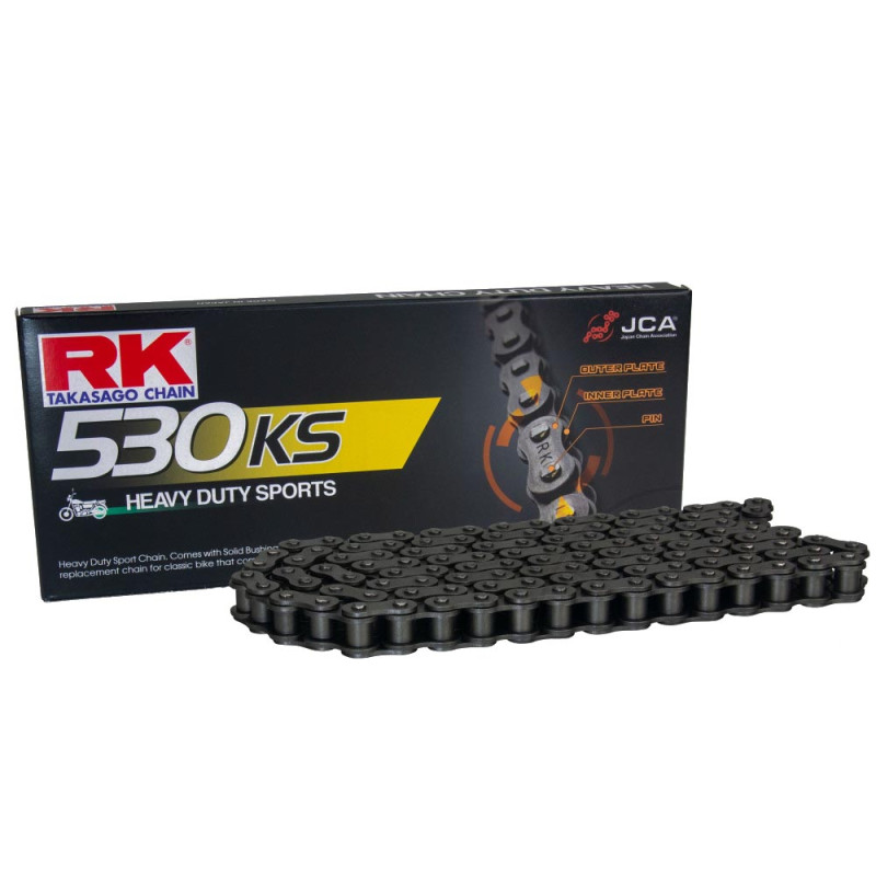 RK ŁAŃCUCH NAPĘDOWY 530KS-114 ZAPINKA (CL) W ZESTAWIE KOLOR STANDARD (POJEMNOŚĆ: DO 400 CCM) (31,6 KN)