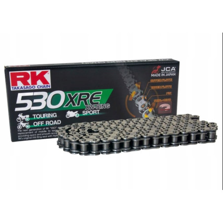 RK ŁAŃCUCH NAPĘDOWY 530XRE-108 (XW-RING) ZAKUWKA (CLF) W ZESTAWIE KOLOR STANDARD (POJEMNOŚĆ: DO 1400 CCM) (44 KN)