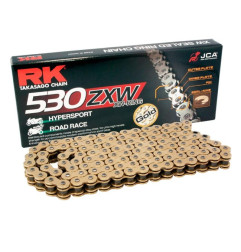 RK ŁAŃCUCH NAPĘDOWY 530ZXW-110 (XW-RING) ZAKUWKA (CLF) W ZESTAWIE KOLOR ZŁOTY (POJEMNOŚĆ: DO 1400 CCM) (44 KN)