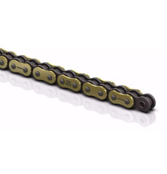 TSUBAKI ŁAŃCUCH NAPĘDOWY 520 MXE 118 PROFESSIONAL MOTOCROSS / ENDURO RACING X-RING CHAIN KOLOR ZŁOTO CZARNY G&B