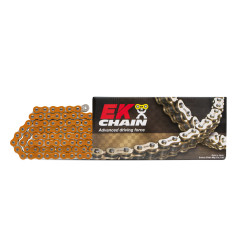 EK ŁAŃCUCH NAPĘDOWY EK520MVXZ2 120 QX-RING KOLOR POMARAŃCZOWY (DO 1000CCM) (40,0KN) (MADE IN JAPAN) (ZAKUWKA)