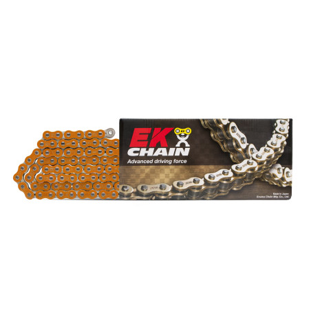 EK ŁAŃCUCH NAPĘDOWY EK520MVXZ2 120 QX-RING KOLOR POMARAŃCZOWY (DO 1000CCM) (40,0KN) (MADE IN JAPAN) (ZAKUWKA)