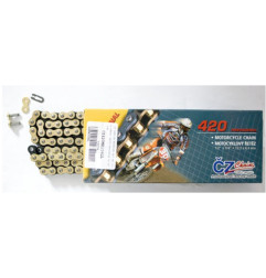 CZ ŁAŃCUCH NAPĘDOWY 420 MX (136 OGNIW) ZŁOTY (MOTOCROSS DO 85 CCM) (22,0 KN) + ZAPINKA