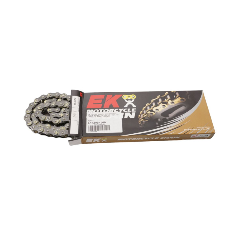 EK ŁAŃCUCH NAPĘDOWY EK420SH 140 MOTOCROSS KOLOR NATURAL (DO 110 CCM) (23,1KN) (MADE IN JAPAN) (ZAPINKA) EK ŁAŃCUCH NAPĘDOWY EK420SH 140 MOTOCROSS KOLOR NATURAL (DO 110 CCM) (23,1KN) (MADE IN JAPAN) (ZAPINKA)
