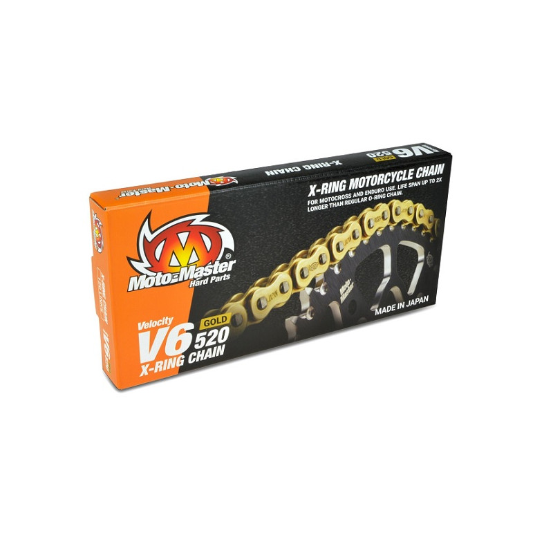 MOTO-MASTER ŁAŃCUCH NAPĘDOWY V6-520G X-RING GOLD CHAIN ŁAŃCUCH NAPĘDOWY KOLOR ZŁOTY (120 OGNIW, ZAPINKA W ZESTAWIE) MOTO-MASTER ŁAŃCUCH NAPĘDOWY V6-520G X-RING GOLD CHAIN ŁAŃCUCH NAPĘDOWY KOLOR ZŁOTY (120 OGNIW, ZAPINKA W ZESTAWIE)