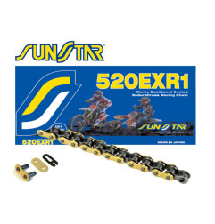 SUNSTAR ŁAŃCUCH NAPĘDOWY 520EXR1-110G ENDURO DO 450 CCM KOLOR ZŁOTY OTWARTY + ZAPINKA - MADE IN JAPAN - OFERTA SPECJALNA