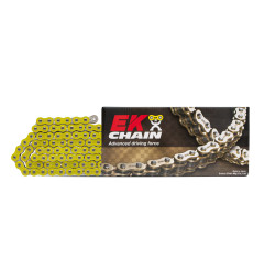 EK ŁAŃCUCH NAPĘDOWY EK520MRD-7 120 BEZ O-RINGÓW KOLOR ŻÓŁTY (MOTOCROSS DO 500 CCM) (39,7KN) (MADE IN JAPAN) (ZAPINKA)