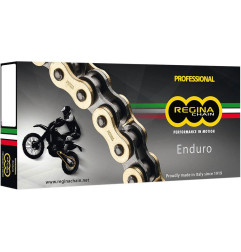 REGINA ŁAŃCUCH NAPĘDOWY 520ZSE Z-RING ENDURO ULTRALIGHT DO 500CCM (ZŁOTY) (ZAPINKA+ZAKUWKA PEŁNA+ ZAKUWKA DRĄŻONA)