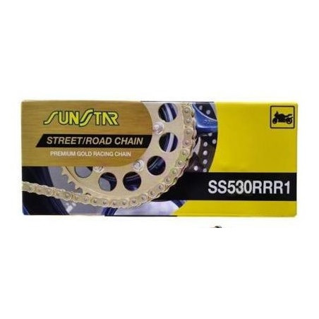 SUNSTAR ŁAŃCUCH NAPĘDOWY 530RRR1-114G DO 1400 CCM KOLOR ZŁOTY - ZASTĘPUJE SS530RTG1-114G - MADE IN JAPAN