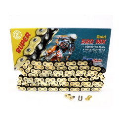 CZ ŁAŃCUCH NAPĘDOWY 520 MX (110 OGNIW) ZŁOTY (MOTOCROSS) DO 450 CCM (35,8 KN) + ZAPINKA