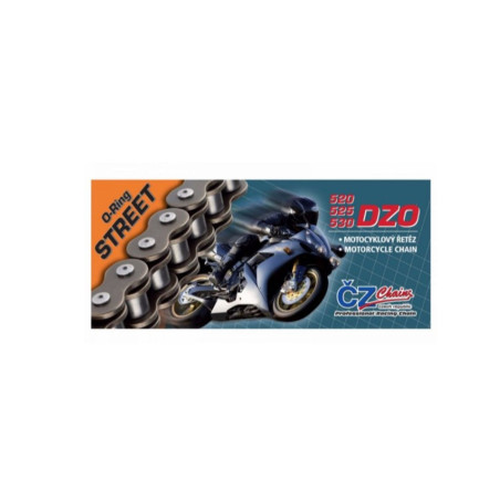 CZ ŁAŃCUCH NAPĘDOWY 520 DZO (106 OGNIW) O-RING BRONZE DO 750 CCM (STREET) (35,6 KN) + ZAKUWKA DRĄŻONA