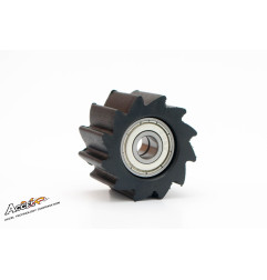 ACCEL ROLKA ŁAŃCUCHA Z ŁOŻYSKAMI ŚR. 38MM (38X23MM) (ZĘBATKA) KAWASAKI KXF KOLOR CZARNY (79-5014) (MA-304)