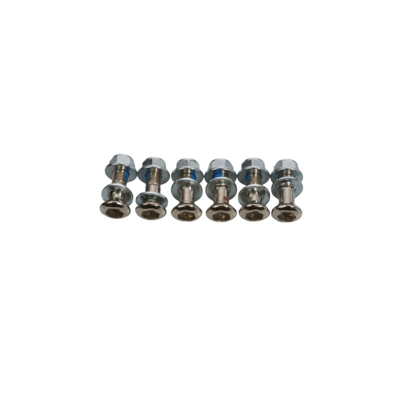 ACCEL KOMPLET ŚRUB ZĘBATKI TYLNEJ Z NAKRĘTKAMI (6 SZT.) M8 X 1,25 X 27MM