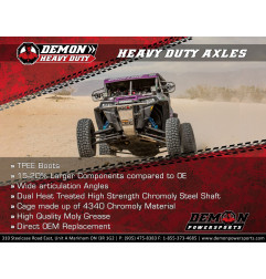 Kompletna półoś wzmocniona (Heavy-Duty) Demon Can-Am MAVERICK 1000 R '14-'15