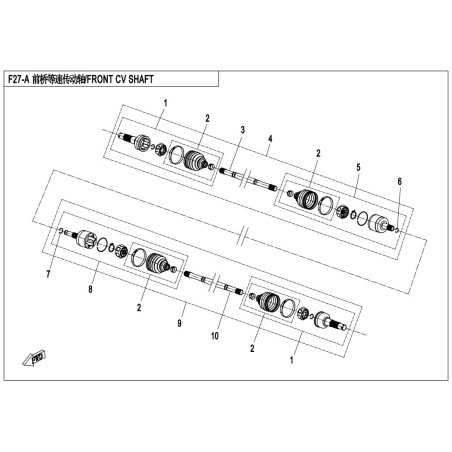 Guma przegubu zewnetrznego cfmoto 500 X5 800 X8 9010-270150-1000
