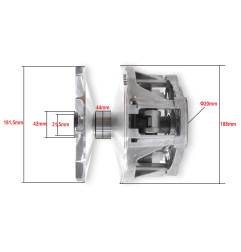 SPRZĘGŁO NAPĘDOWE POWER FORCE WARIATOR POLARIS 1000 (OEM 1223068)  SOT00015