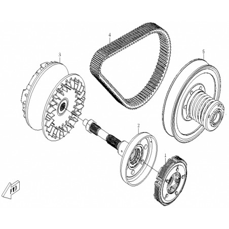 3. Wariator cfmoto KPL 500 X5, 0180-051000-0003, CF188-051000-0003