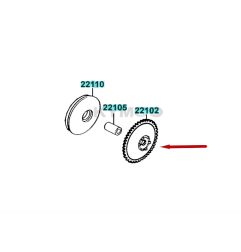 ZEWNĘTRZNE KOŁO WARIATORA MXER 50 MAXXER 50 MXU 50 KYMCO