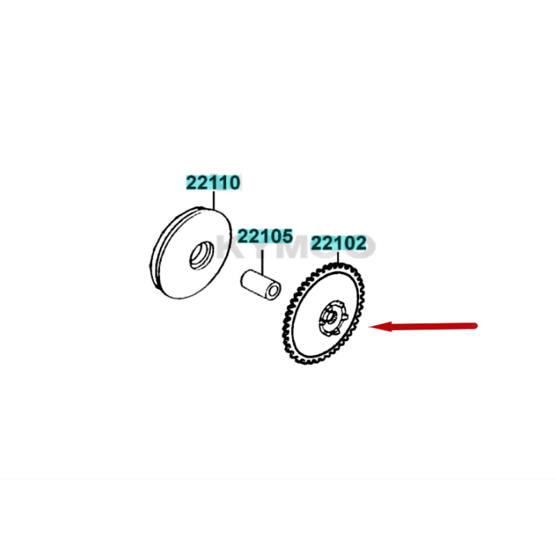 ZEWNĘTRZNE KOŁO WARIATORA MXER 50 MAXXER 50 MXU 50 KYMCO ZEWNĘTRZNE KOŁO WARIATORA MXER 50 MAXXER 50 MXU 50 KYMCO