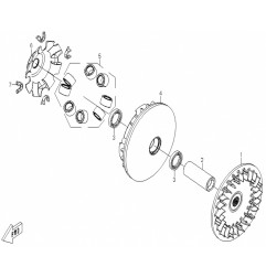 1. Przeciwtalerz wariatora cfmoto 500 X5 0180-051300 CF188-051300