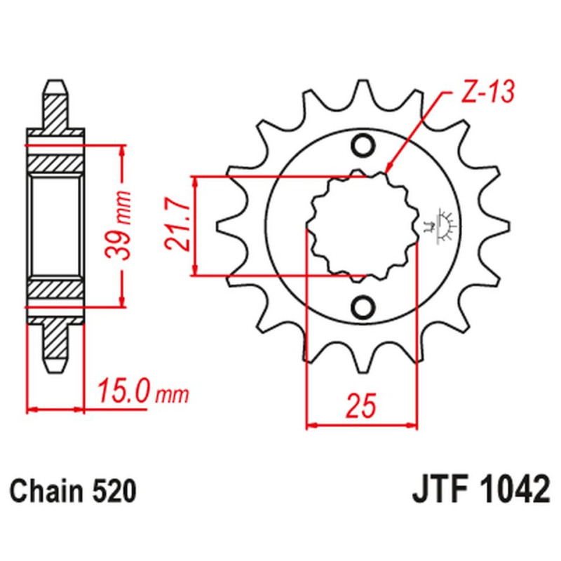 JT ZĘBATKA PRZEDNIA 2128 15 KYMCO 250 MXU/KXR/KXU '02-15' 300 MAXXER '05-16' (212815JT) (ŁAŃC. 520) JT ZĘBATKA PRZEDNIA 2128 15 KYMCO 250 MXU/KXR/KXU '02-15' 300 MAXXER '05-16' (212815JT) (ŁAŃC. 520)