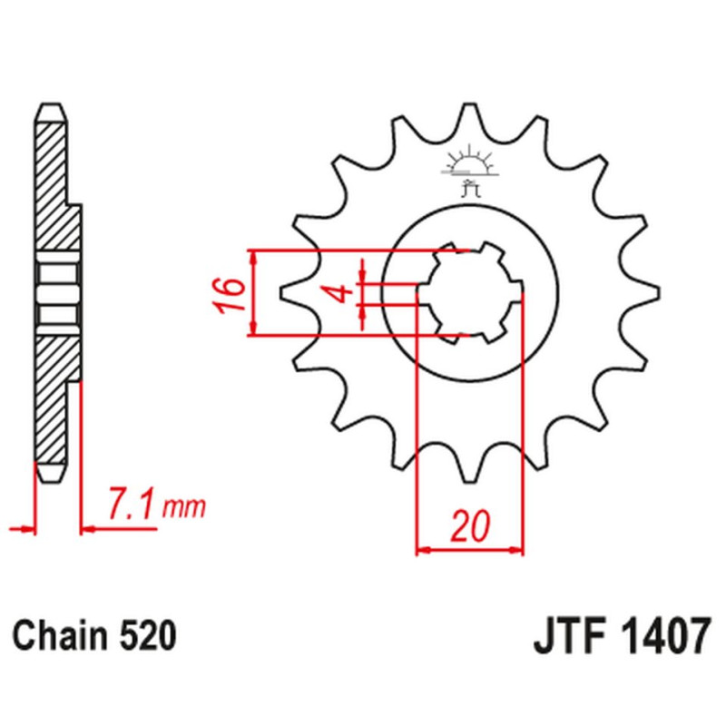 JT ZĘBATKA PRZEDNIA 422 10 KAWASAKI KSF/KXF 80 '03-06', SUZUKI LT 80 '89-06' (42210JT) (ŁAŃC. 520) JT ZĘBATKA PRZEDNIA 422 10 KAWASAKI KSF/KXF 80 '03-06', SUZUKI LT 80 '89-06' (42210JT) (ŁAŃC. 520)
