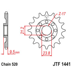 JT ZĘBATKA PRZEDNIA 2133 15 SUZUKI RMZ 450 '05-'12 (213315JT) (ŁAŃC. 520)