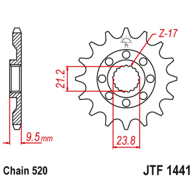JT ZĘBATKA PRZEDNIA 2133 15 SUZUKI RMZ 450 '05-'12 (213315JT) (ŁAŃC. 520) JT ZĘBATKA PRZEDNIA 2133 15 SUZUKI RMZ 450 '05-'12 (213315JT) (ŁAŃC. 520)