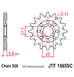 JT ZĘBATKA PRZEDNIA 2141 13 KAWASAKI KXF 450 '06-20' KLX 450 '08-20' SAMOCZYSZCZĄCA (214113JT) (ŁAŃC. 520)
