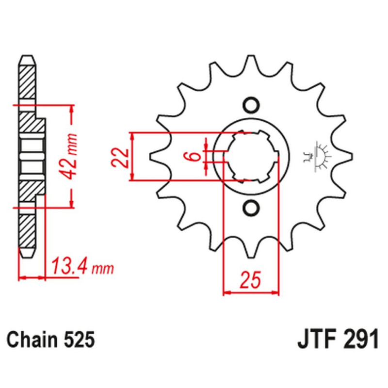 JT ZĘBATKA PRZEDNIA 291 15 HONDA CB 450S '86-'89 (29115JT) (ŁAŃC. 525) (-1) JT ZĘBATKA PRZEDNIA 291 15 HONDA CB 450S '86-'89 (29115JT) (ŁAŃC. 525) (-1)